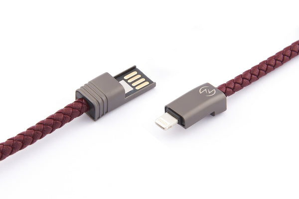 NILS 2.0 Cable - Bordeaux Red // Matte Gun Metal