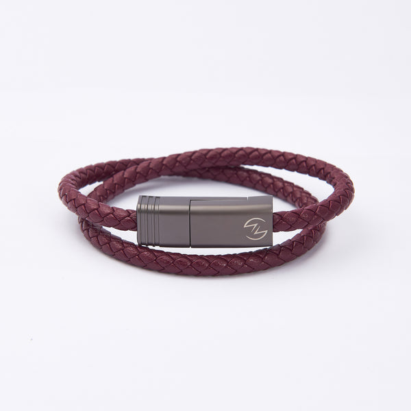 NILS 2.0 Cable - Bordeaux Red // Matte Gun Metal